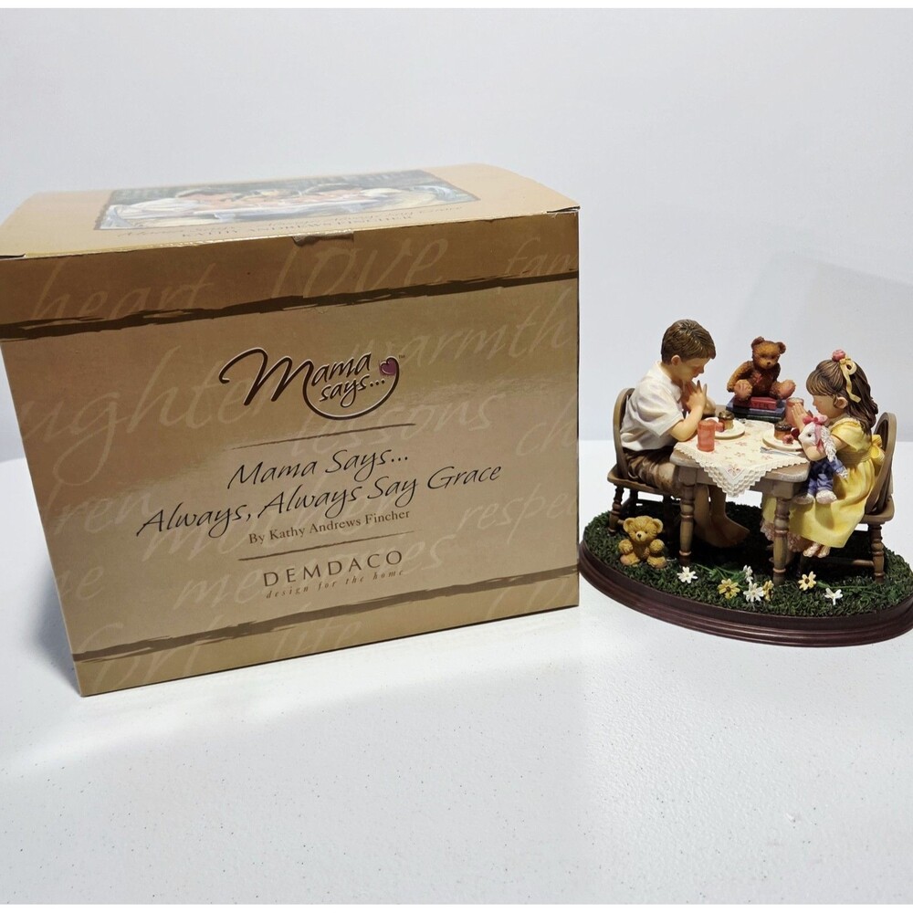 Demdaco Mama Says Always Always Say Grace Sculpture Kathy Andrews Fincher 2003